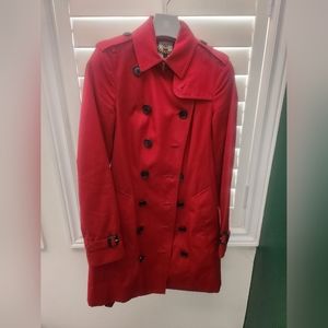 Burberry Red Sandringham Trench Coat
